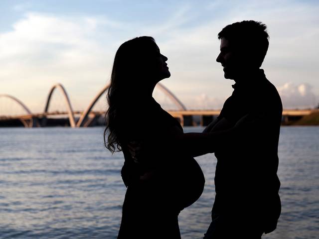 Gestante de Flávia esperando Maria