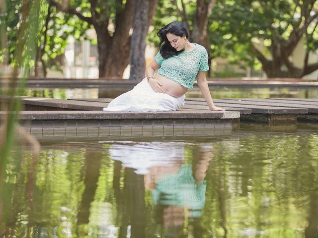 Gestante de Daniela esperando Maria Eduarda