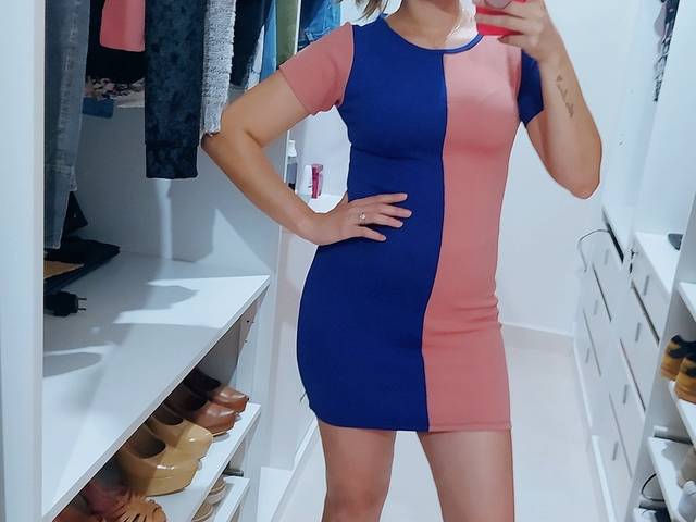 Roupas de Vestido Bicolor veste do 36 ao 40 💙