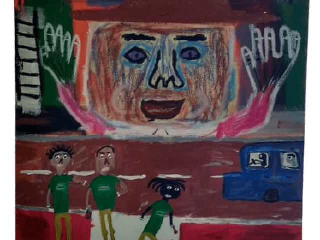 Pintura neoexpressionista de Política