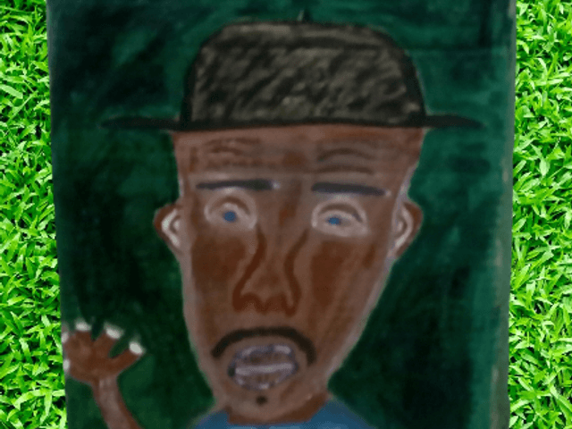 Pintura neoexpressionista de O homem