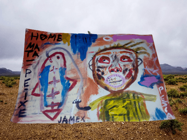 Pintura neoexpressionista de Pescaria