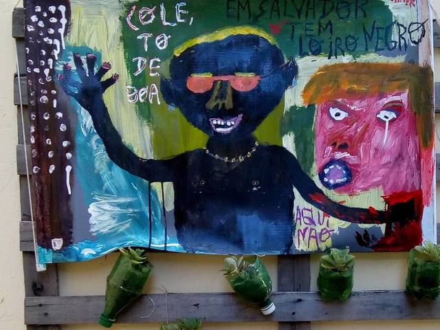 Pintura neoexpressionista de Jamex super loiro.