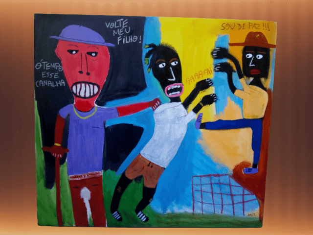 Pintura neoexpressionista de for the end of evil