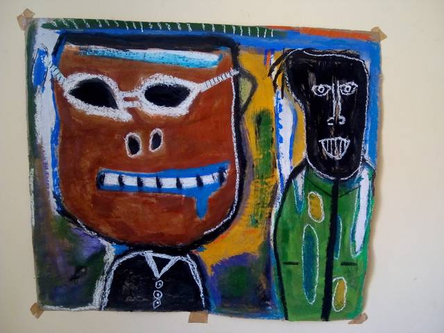 Pintura neoexpressionista de Amizade unilateral