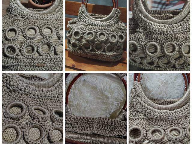 Artesanato de Bolsa de crochê