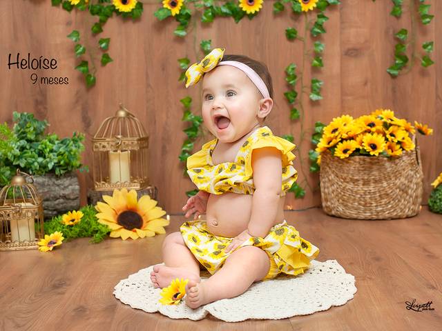 Sessão Meninas de Sessão da Heloísa e Eloah - 9 meses