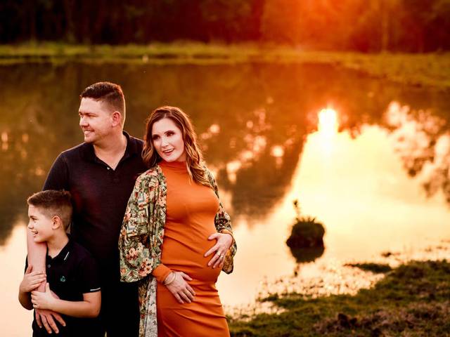 Gravidez de Sessão fotográfica da Gravidez: Deise, Anderson e Arthur à espera de Rafael