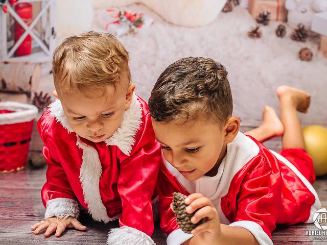 Infantil de Fotos de Natal Miguel & Ghael