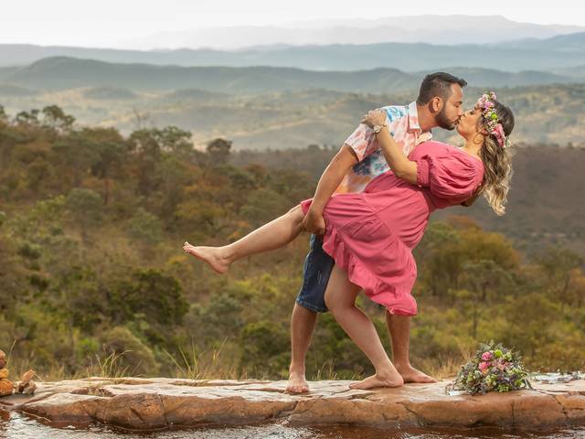 Pré wedding de Ensaio Romântico Jhennifer e André - Paraíso na Terra - Brasília - DF - Sandro Andrade Fotografias