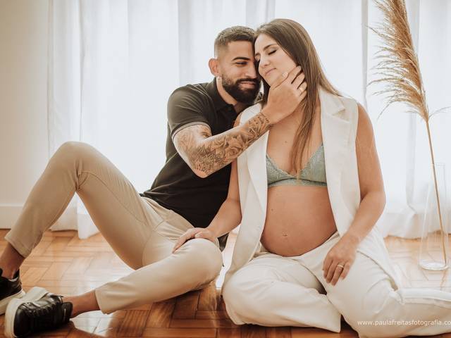 Estúdio  de Lais e Paulo = João Marcelo - Ensaio Gestente 