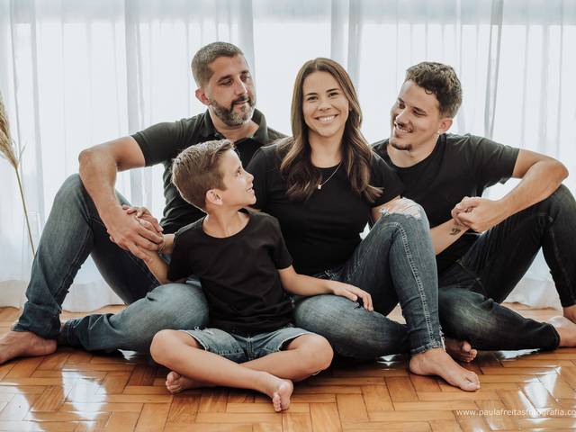 Estúdio  de Dani,Rodrigo, Lucas e Pedro - Ensaio de Família