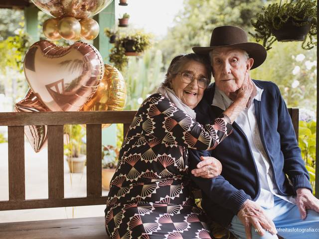 Ensaios de Nair & José - 76 anos de casados - Bodas de Cipreste