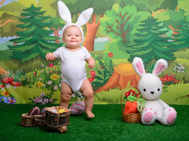Acompanhamento Mensal de Acompanhamento mensal de bebês - Tema Páscoa