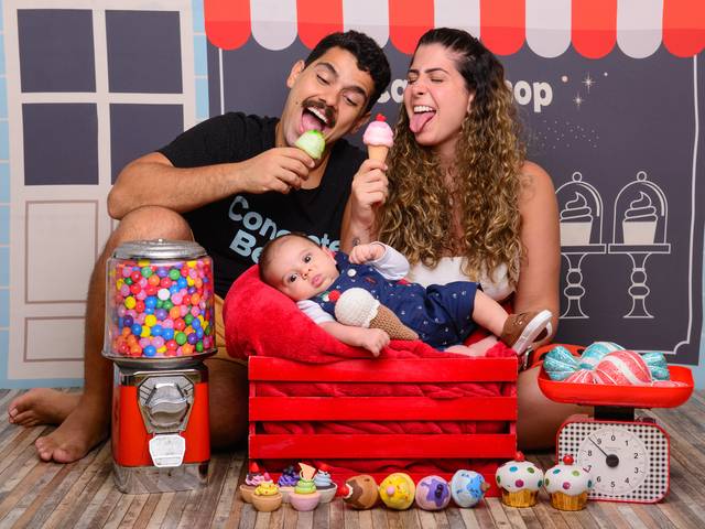 Acompanhamento Mensal de Acompanhamento mensal de bebês - Sessão Candy Shop