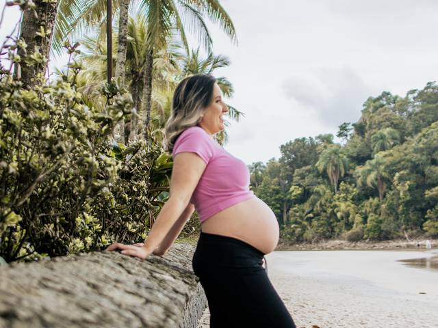 Ensaio Gestante LifeStyle de À espera de Ísis