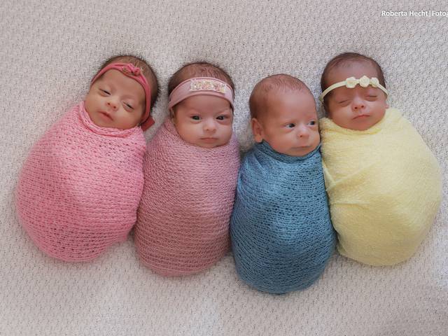 Newborn de Newborn Lauren, Larissa, Lavínia e Heitor (quadrigêmeos). <3