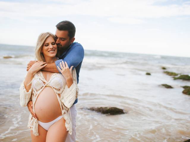 ENSAIO GRÁVIDA EXTERNO de Ensaio gestante na praia