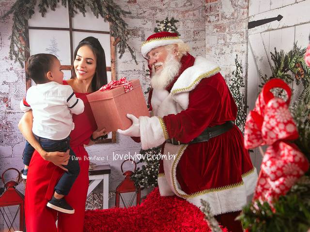 ENSAIO FAMÍLIA de Ensaio natal com papai noel