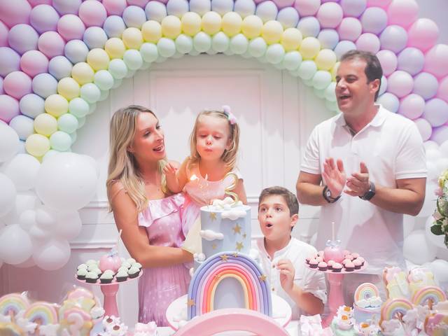 ANIVERSÁRIO INFANTIL de ANIVERSÁRIO INFANTIL, TEMA ARCO IRIS