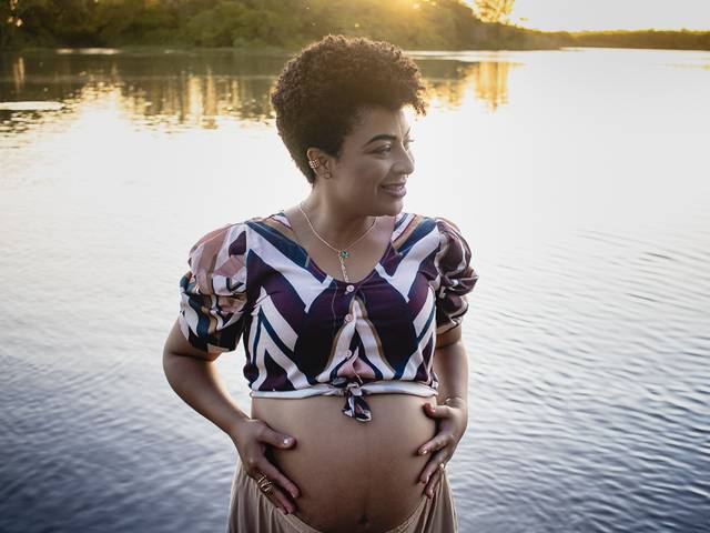 Gestante de Ensaio de Gestante - Silvana a espera de Ester