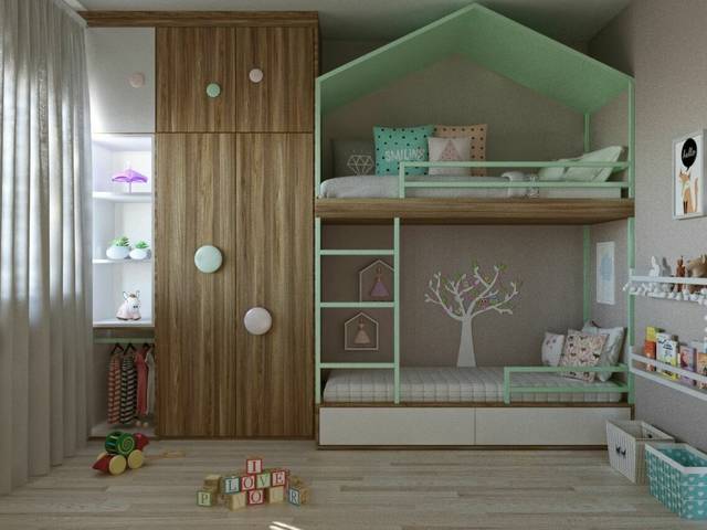 INTERIORES RESIDENCIAL de RESIDÊNCIA RP | QUARTO FILHAS