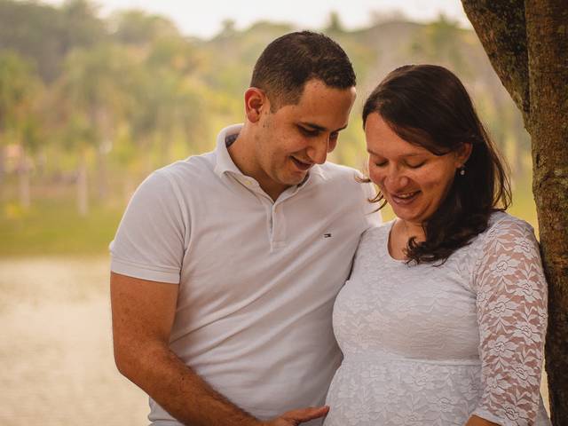 Gestante de Edu, Tati e Arthur