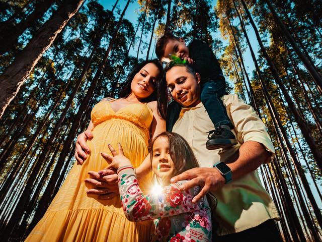 Gestante de Ensaio Gestante - Joana e Família