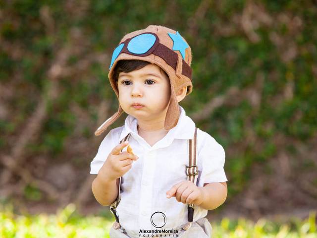 Ensaio Infantil de Aniversário 1 ano do João - Ensaio Aviador