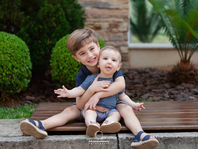 Ensaio Infantil de Ensaio externo Davi e Miguel