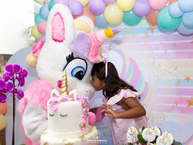 Aniversário Infantil de Isis 5 anos - Festa Unicórnio