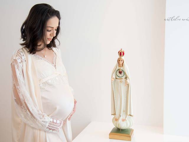 Gestante de Denise à espera de Bento.