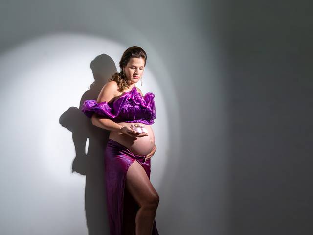 Gestante de Ensaio de Gestante em estúdio - Daniela