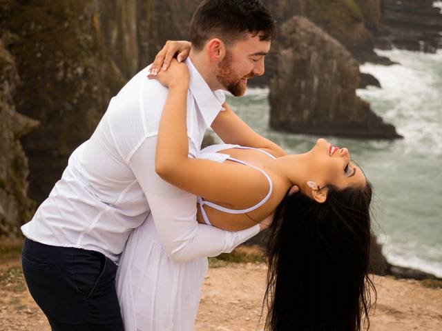 Familia y pareja de Juliana e Stephen