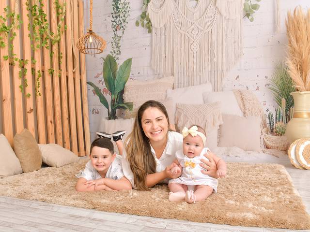 Dia das Mães  de Alícia, Gabriel e mamãe Franciane