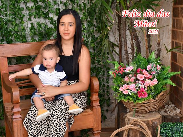 Dia das Mães  de Gael e a mamãe Elínia