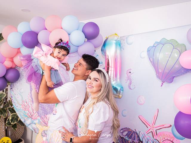 Festa infantil de Pérola 1 ano - Cobertura de festa