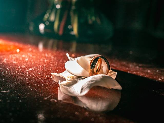 Casamento de Detalhes das Alianças