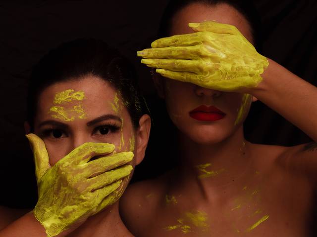 Ensaio Feminino de Ensaio com tinta