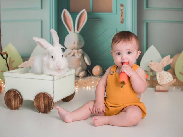 ACOMPANHAMENTO DO BEBÊ de Ensaio páscoa Noah