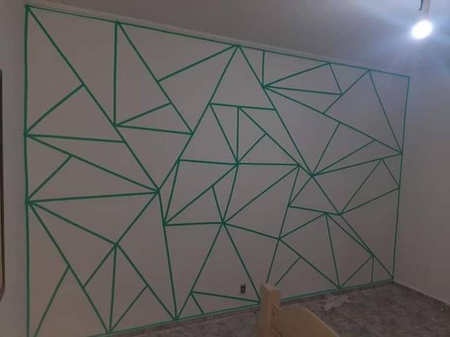 Pintura de imóvel  de Parede em forma geométrica...pintura abstrata
