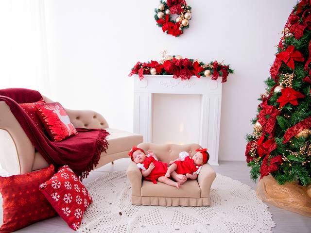 Natal 2022 de Heloísa & Helena - 3 meses