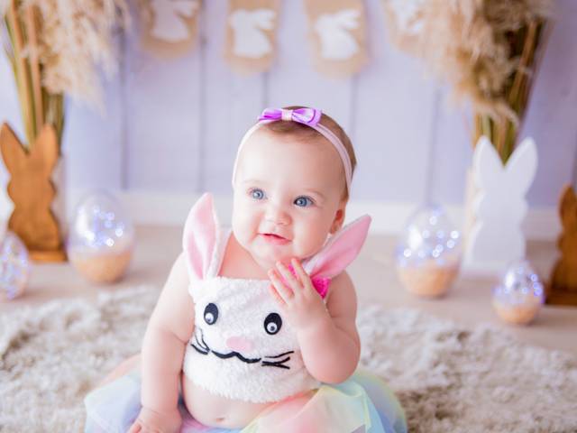 Páscoa 2021 de Cecília - 7 meses