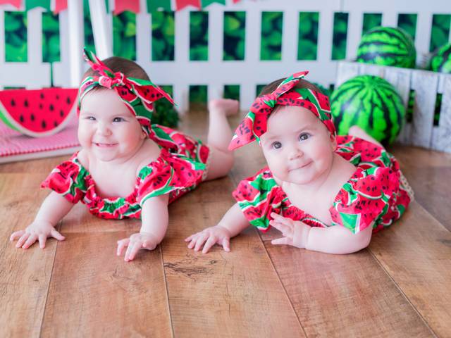 Acompanhamento Mensal de Valentina & Luísa - 7 meses