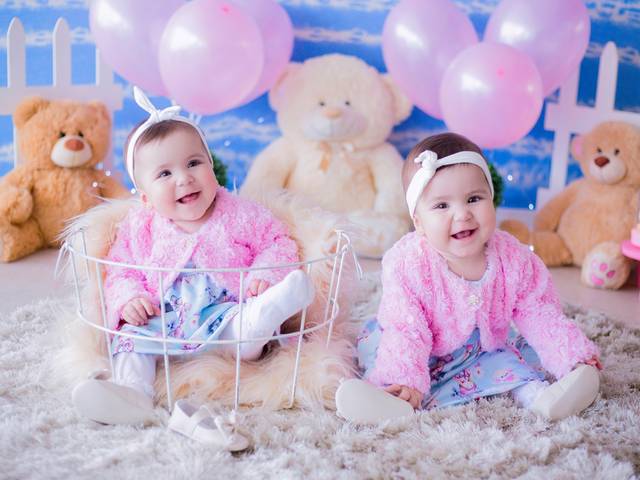 Acompanhamento Mensal de Luiza & Valentina - 8 meses