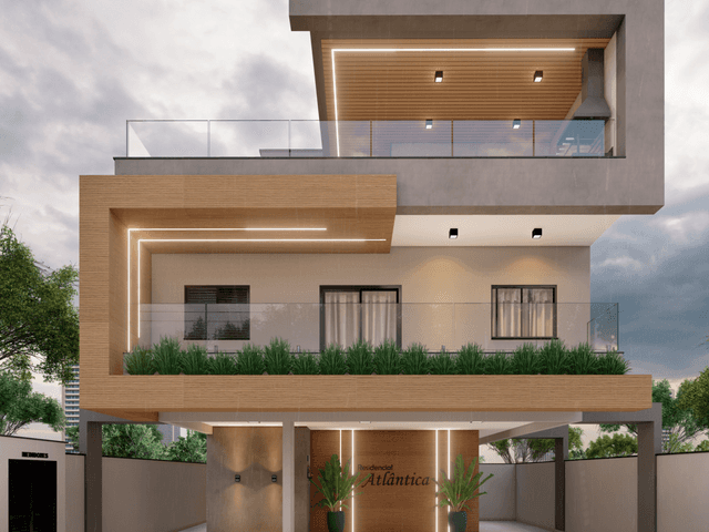 Fachadas de Projeto de Fachada - Residencial Atlântica - AGUAPEHÚ CONSTRUTORA