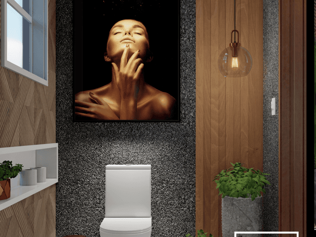 Residencial de Projeto de Lavabo - Residência THG