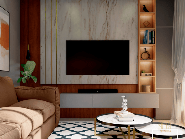 Residencial de Projeto de Interiores (Sala de Estar) - Residência Cerejeiras