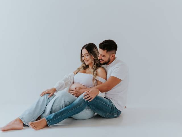 Ensaio Gestantes de Micheli e Rodrigo esperando o Gabriel