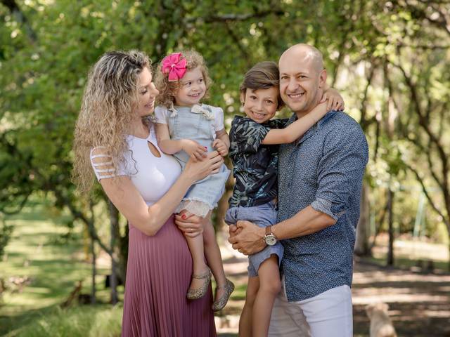 Família de Jaiane, André, Ana Clara e Guilherme